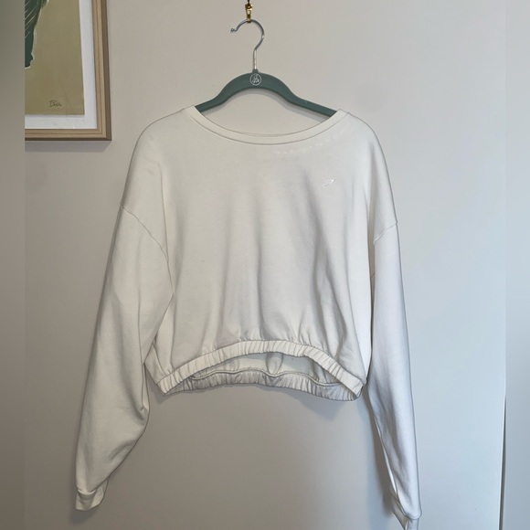 WHITNEY SIMMONS x GYM SHARK CROPPED CREAM CREWNECK - Picture 3 of 7